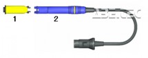 ESD pájecí ručka Hakko FM-2028 ve žluté barvě.