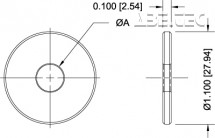 Adaptér s očkovým koncem - komponenty - podložka, 5,1mm G1084