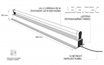 Germicidní lampa UVC–55 průmyslovém provedení