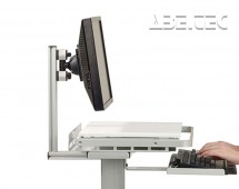 Mobilní pracoviště MLC405 PG s policí na klávesnici a myš a držákem na monitor (objednávají se samostatně)