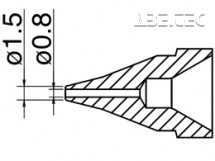 Odpájecí tryska HAKKO N61-02, SS typ, 1,5mm/0,8mm