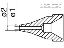 Odpájecí tryska HAKKO N61-05, S typ, 2,0mm/1,0mm