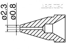 Odpájecí tryska HAKKO N61-07, Standardní typ, 2,3mm/0,8mm