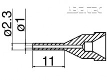 Odpájecí tryska HAKKO N61-12, Long typ, 2,3mm/1,0mm