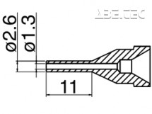 Odpájecí tryska HAKKO N61-13, Long typ, 2,6mm/1,3mm