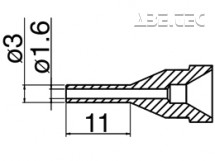 Odpájecí tryska HAKKO N61-14, Long typ, 3,0mm/1,6mm