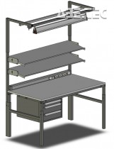 Pracovní stůl TPH lze zkombinovat s různými doplňky a vytvořit tak pracoviště splňující i ty nejnáročnější požadavky