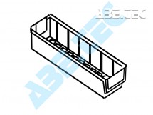 Policový zásobník 4010-3, 400 x 92 x 82 mm, šedý