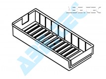 Policový zásobník 5020-1, 500 x 186 x 82 mm, transparentní