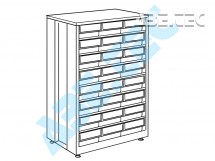 Skříňka na zásobníky 2440 ESD, antistatická