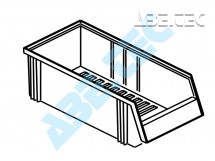 Stohovací zásobník 1940-3, 400 x 186 x 156 mm, šedý