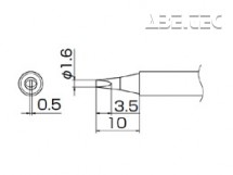 Pájecí hrot T13-D16, tvar 1,6D Chisel
