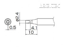 Pájecí hrot T13-D24, tvar 2,4D Chisel
