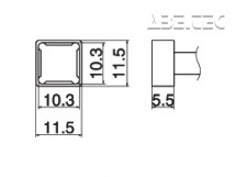 Pájecí hrot Quad 10,3x10,3 T15-1202 