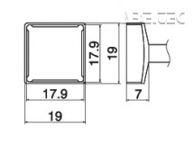 Pájecí hrot Quad 17,9x17,9 T15-1204