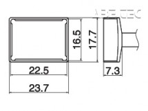 Pájecí hrot Quad 22,5x16,5 T15-1206