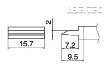 Pájecí hrot Spatula 15,7 T15-1402