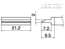 Pájecí hrot Spatula 21,2 T15-1403