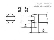 Odpájecí hrot T15-R27 -2,7R