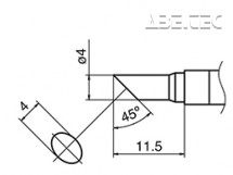 Pájecí hrot HAKKO T36-C4/4C