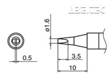 Pájecí hrot HAKKO T36-D16/1.6D