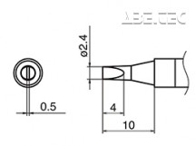 Pájecí hrot HAKKO T36-D24/2.4D