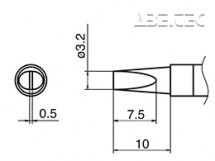 Pájecí hrot HAKKO T36-DL32/3.2D