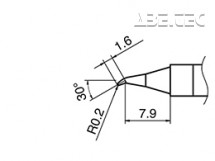 Pájecí hrot HAKKO T36-JS02/0.2JL