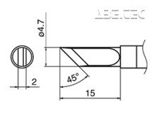 Pájecí hrot HAKKO T36-K/K