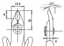 Štípací kleště TR 30 58 R D, ESD