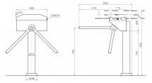 Turniket TRIPOD motorový RY-TTM1/NNN nerez