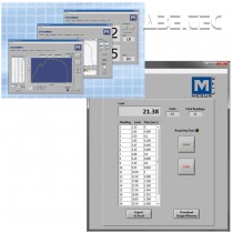 Zkušební přístroj síly M3-05E je dodáván spolu se softwarem MESUR Lite.