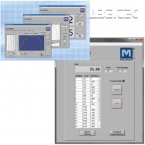Zkušební přístroj síly M4-012E je dodáván spolu se softwarem MESUR Lite.