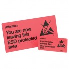 DESCO Europe - Výstražný štítek opuštění EPA, pevný, 600x300mm, 229225