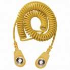 DESCO Europe - Spirálový uzemňovací kabel, 10mm/10mm, 1,0m, žlutý, 230130