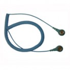 Charleswater - Spirálový uzemňovací kabel, 10mm/10mm, 2,4m, modrý, 60363