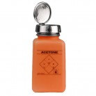 Charleswater - ESD dávkovací lahvička One-Touch durAstatic®, oranžová, nápis "Acetone", 180ml, 35271