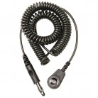  - Spirálový uzemňovací kabel, 4mm/banánek, 2,4m, černý