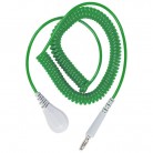 DESCO Europe - Spirálový uzemňovací kabel Jewel®, 10mm/banánek, 1,8m,  zelený, 60267