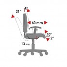Mechanismus TS (tension soft) - synchronizovaný sklon sedadla/opěradla, posuvné sedadlo