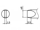Pájecí hrot HAKKO T33-SSD6, Slim Type
