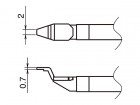 Hakko - Pájecí hroty HAKKO T51-L2 CHIP, 2ks/bal