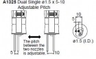  - Dvojitá válcová tryska s nastavitelnou mezerou A1325 1.5x5-10 mm