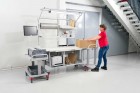 Vozík SAPEL s elektricky nastavitelnou výškou, 500x750mm, 4 nohy, ESD, SAPEL50754L-49