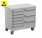 Treston - Vozík na nářadí Tool Trolley 4, ocelová deska, ESD, TWIN45-204-49