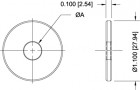 Adaptér s očkovým koncem - komponenty - podložka, 5,1mm G1084