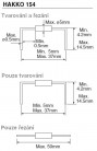 HAKKO 154-1 - lze použít pro tvarování a řezání, pouze tvarování nebo pouze odřezávání vývodů součástek. 