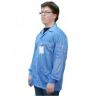  - ESD košile s manžetami a límcem, modrá, velikost L, 221422