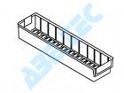 Policový zásobník 6015-3, 600 x 132 x 100 mm, šedý