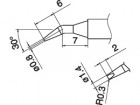 Hakko - Pájecí hrot T15-JD14 -1,4JD